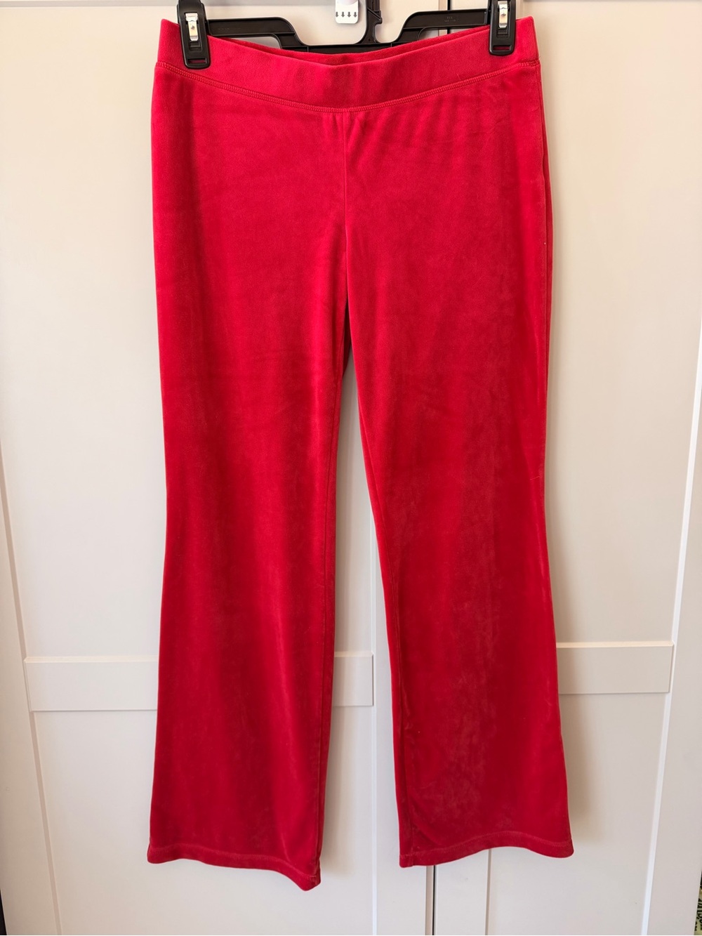 Y2K Juicy Couture Red Velour Track Suit Set - Size Medium Iconic Rhinestone Logo - Picture 5 of 8